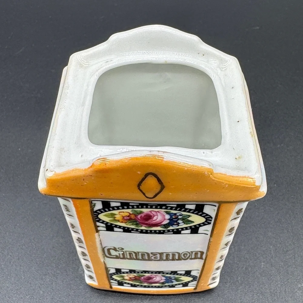 Vintage 1930 MEPOCO WARE Lusterware Cinnamon Canister Made in Germany